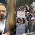 Watch: GOP town hall sees heated exchange crowd and Rep. Chuck Edward